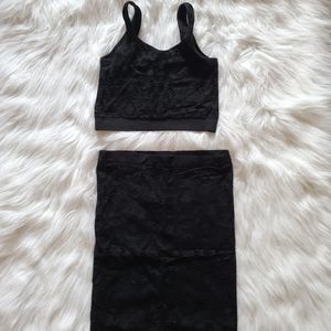 MATCHING SET!! 👗 LITTLE BLACK TOP AND SKIRT